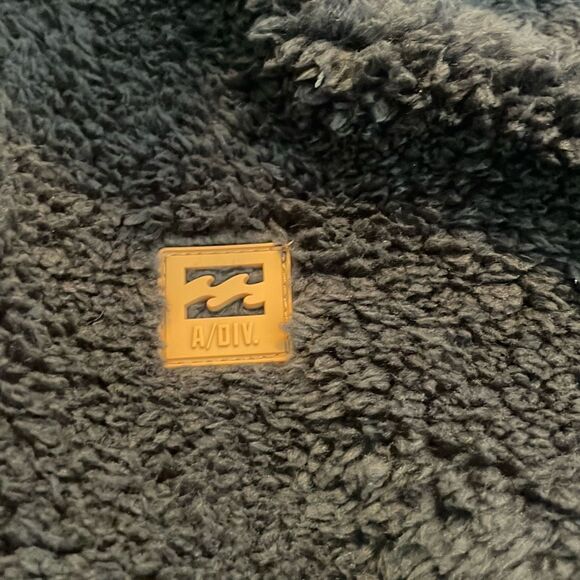 Billabong Switchback Mock Neck Fleece Pullover Sweatshirt Jacket Black Brown Tri - Picture 9 of 16